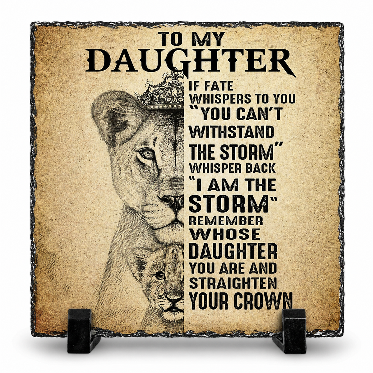 To My Daughter Rock Slate Gift – 20cm x 20cm Inspirational Keepsake Plaque | Motivational Gift for Daughter | Unique Gift South Africa